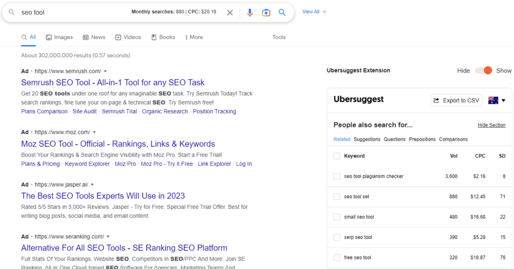 Ubersuggest - SEO and Keyword Discovery
