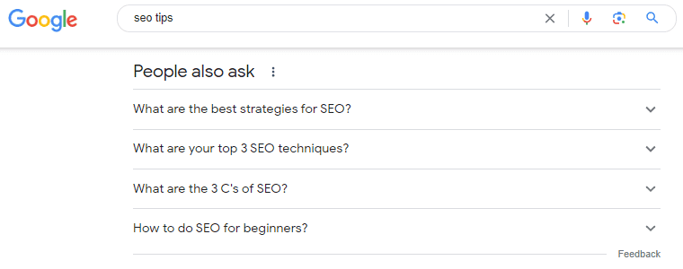 seo tips people also asked